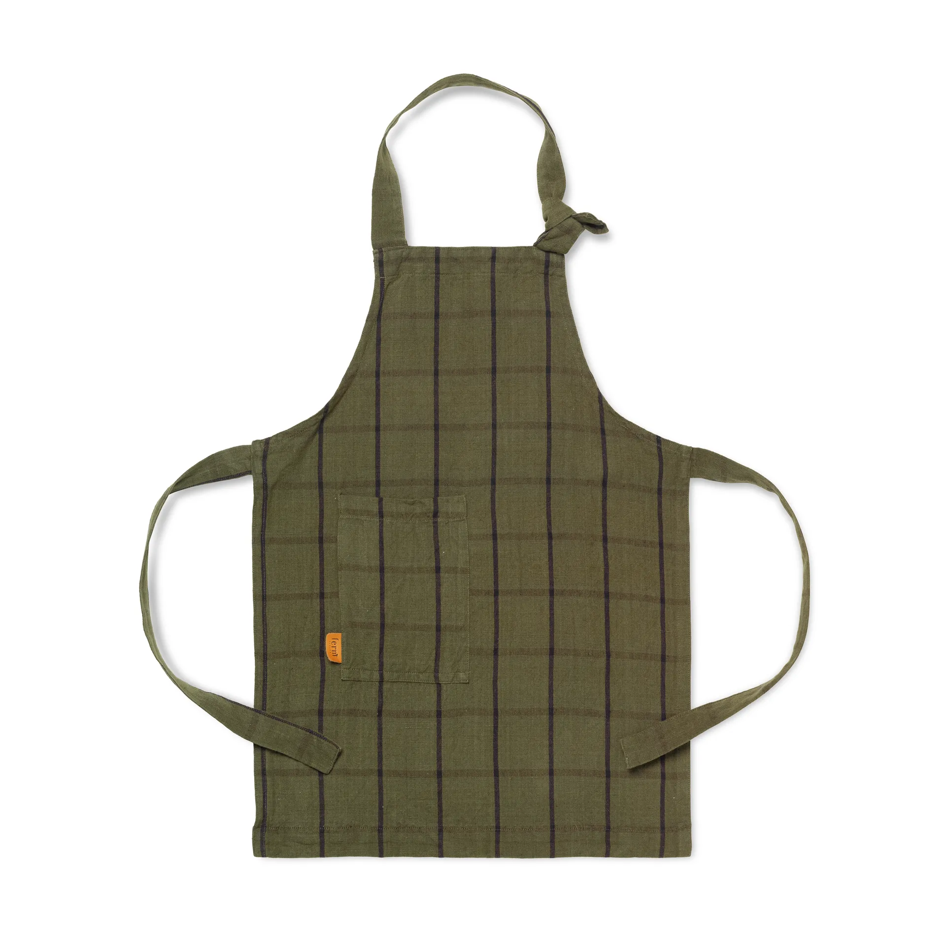 Tablier pour enfant Hale, Green-black Ferm Living