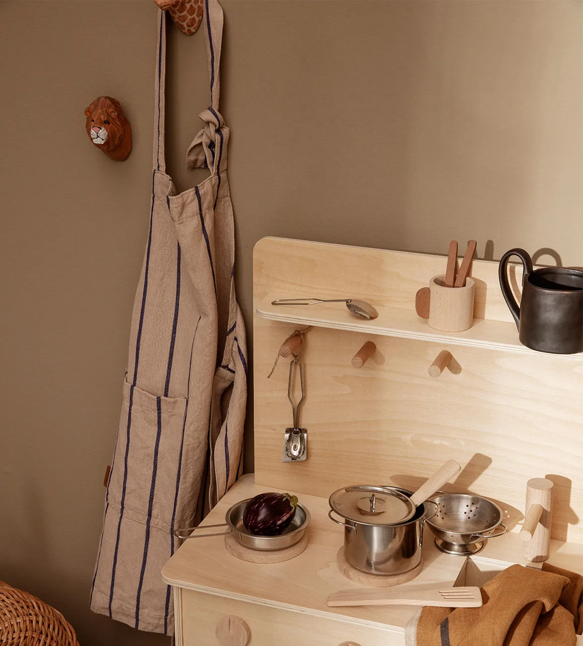 Tablier pour enfant Hale, Rose-bleu clair Ferm Living