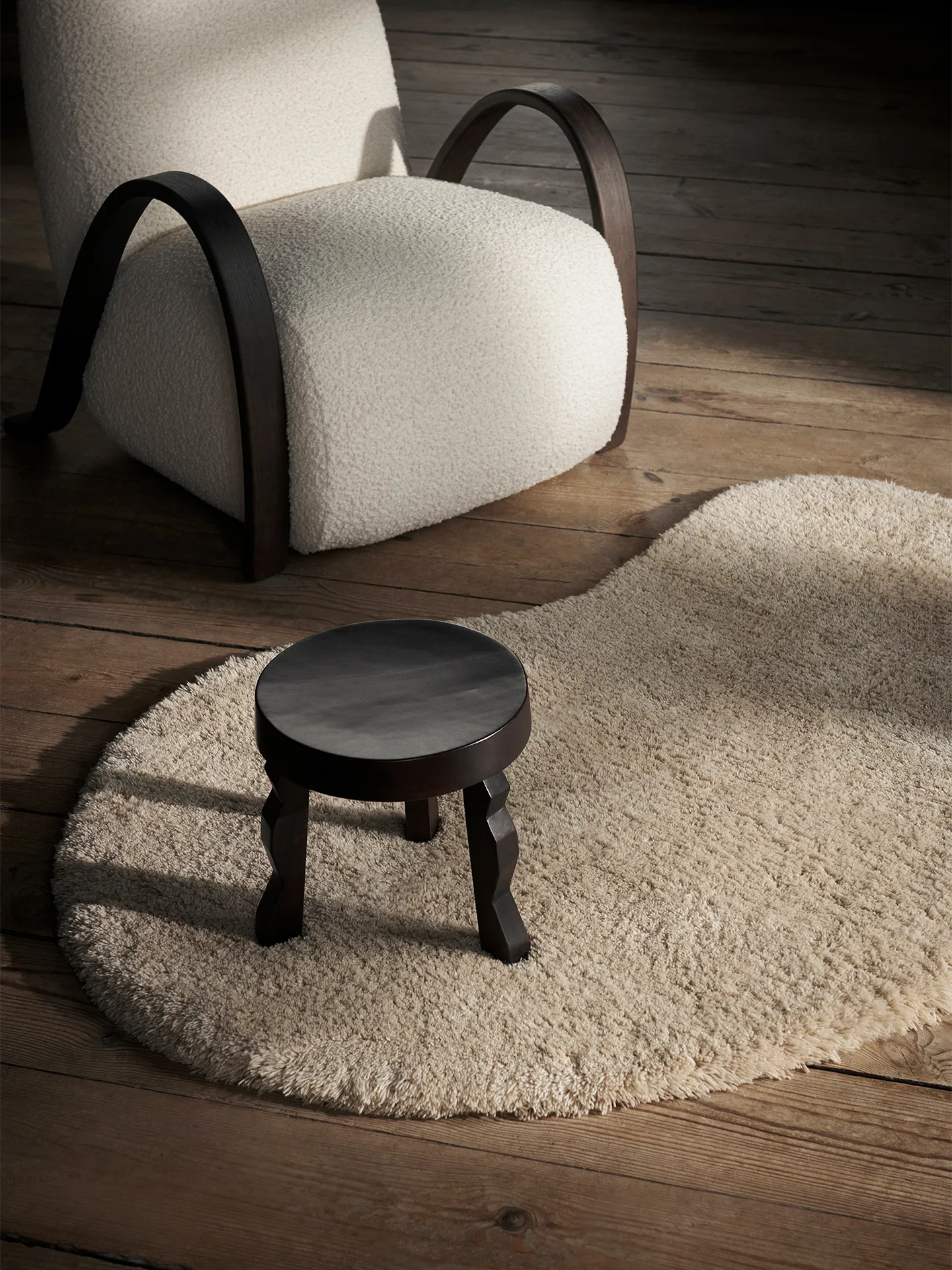 Tabouret Faye, Mangue foncée tachetée Ferm Living