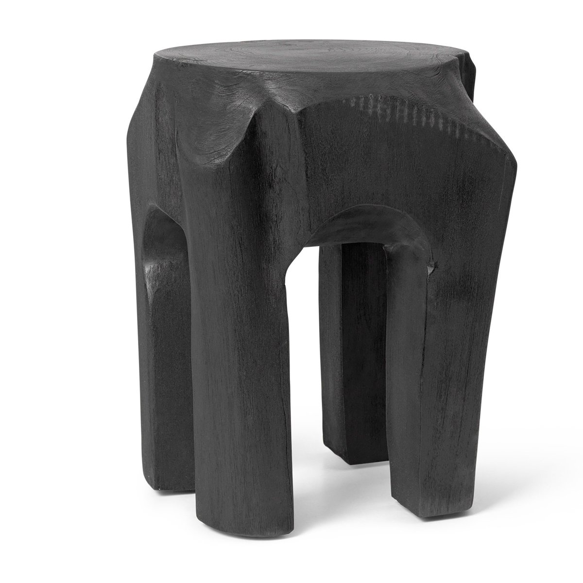 ferm LIVING Tabouret Root o 30x40 cm Black stained | Design Scandinave | Tabourets | Noir
