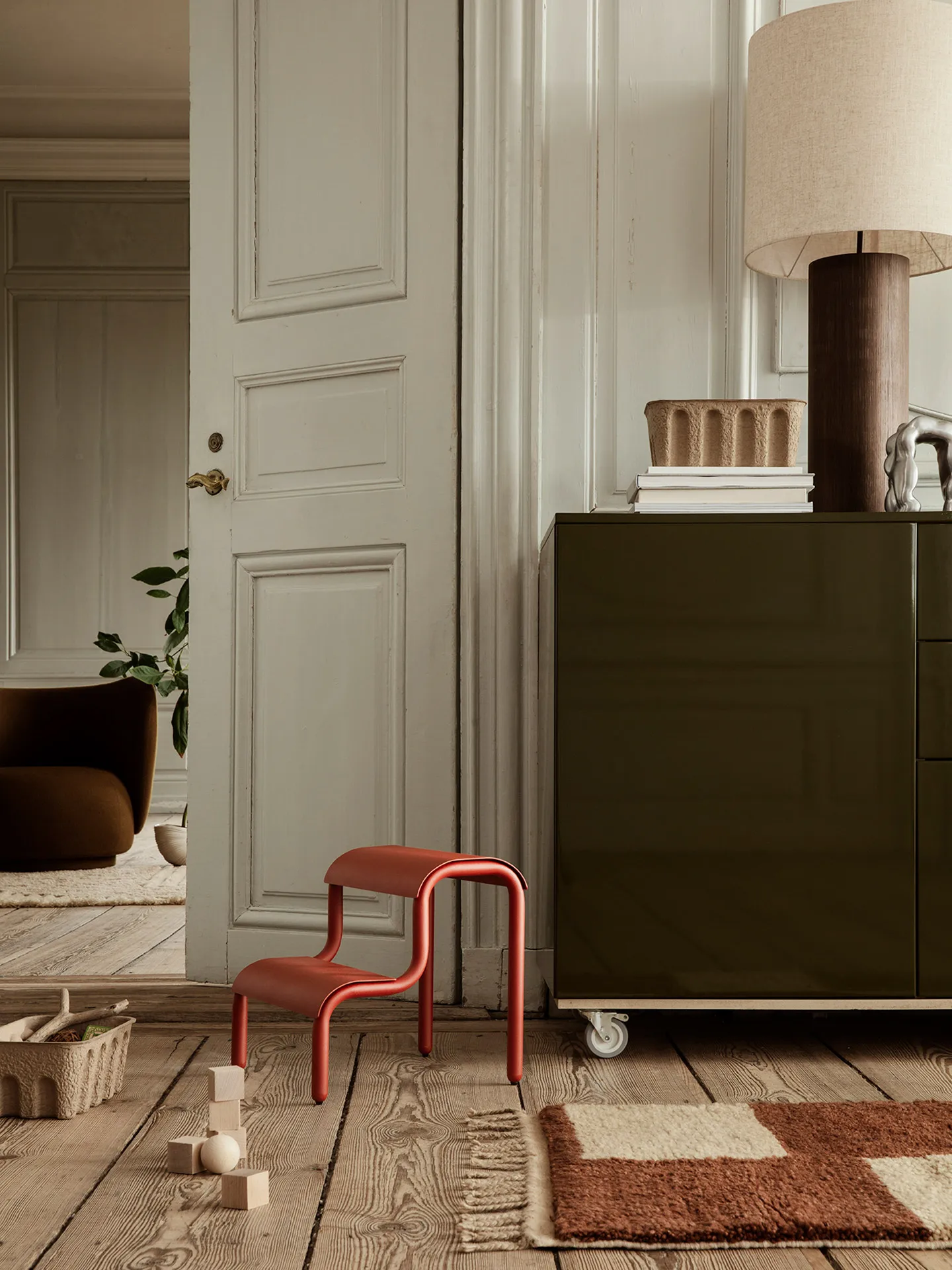 Tabouret Up, Poppy Red Ferm Living