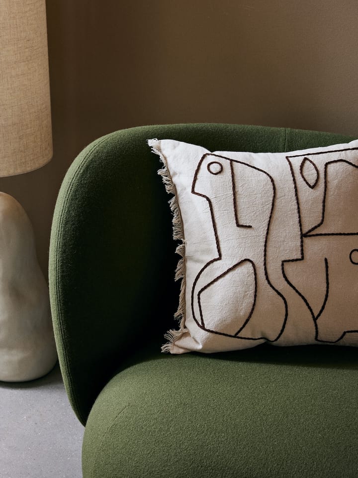 Taie Figure 50x50 cm, Blanc cassé-Café Ferm Living