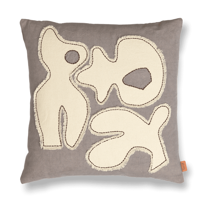 Taie Figure 50x50 cm - Gris Bleu-Ivory - Ferm Living