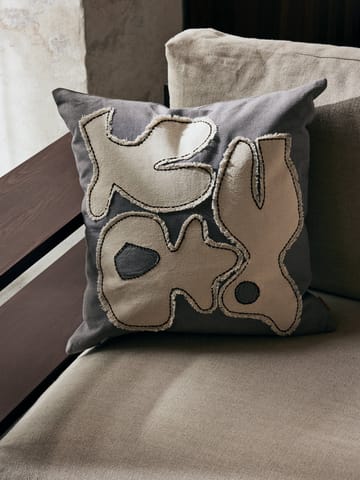 Taie Figure 50x50 cm - Gris Bleu-Ivory - Ferm Living