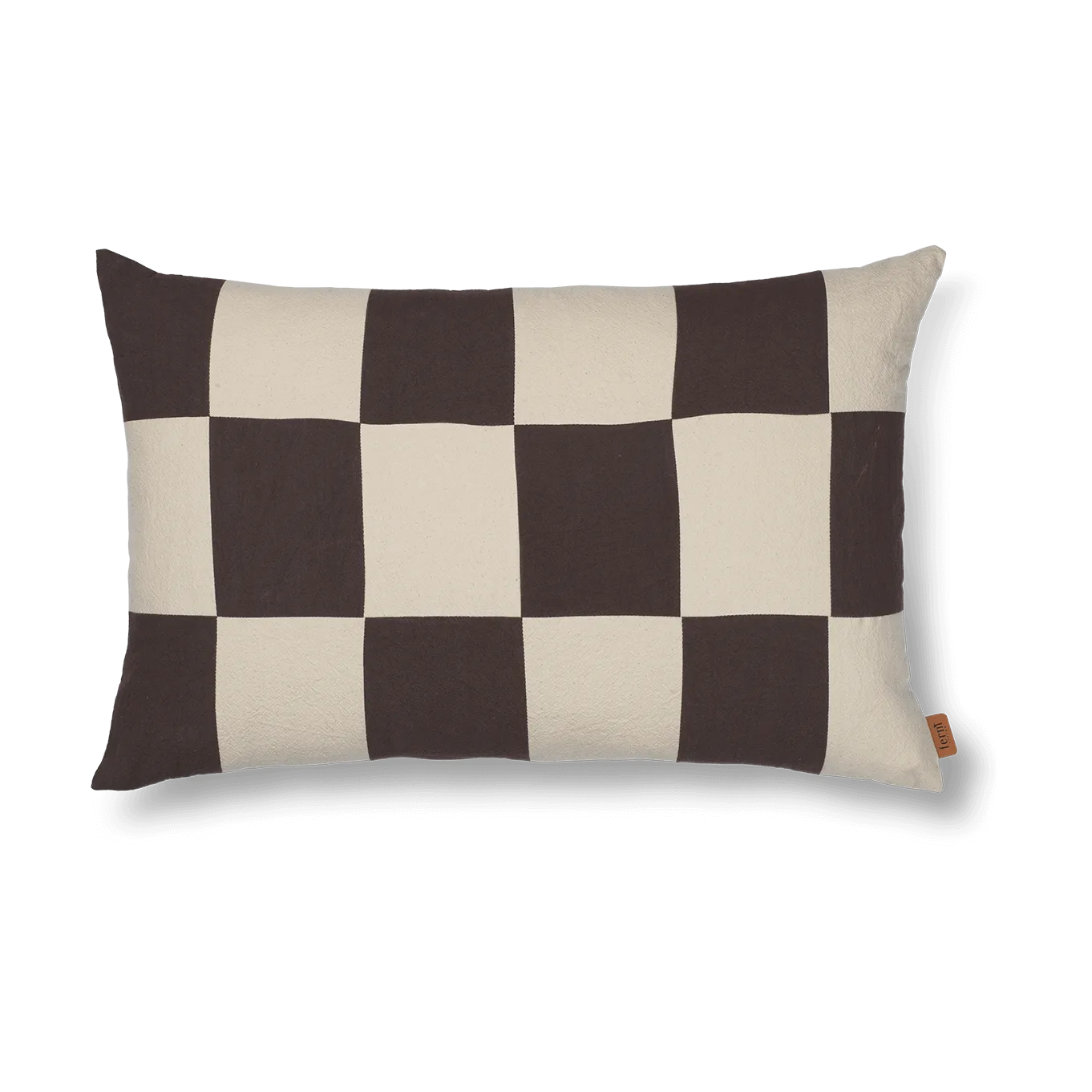 Taie Fold patchwork 40x60 cm, Coffee-undyed Ferm Living