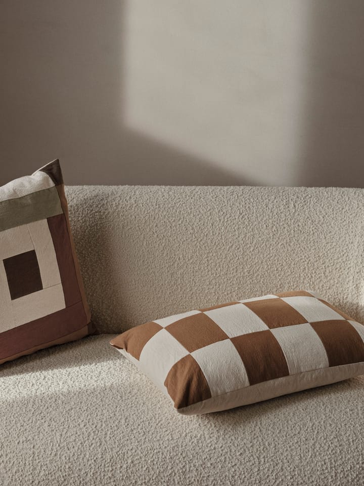 Taie Fold patchwork 40x60 cm, Sugar kelp-undyed Ferm Living