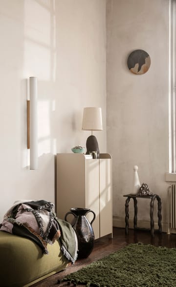 Tapis à poils longs Amass 140x140 cm - Olive - Ferm Living