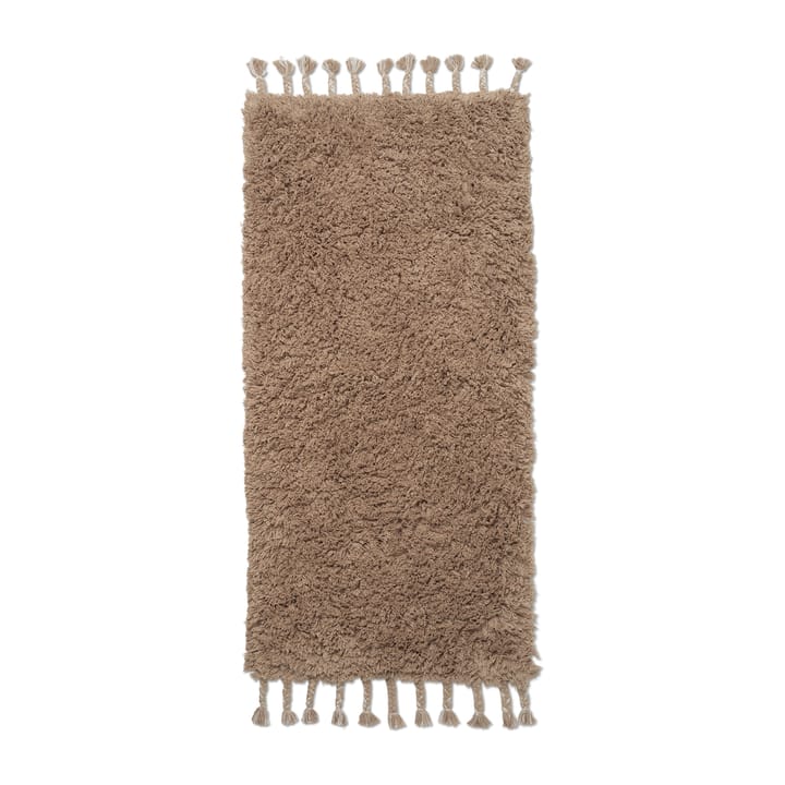 Tapis à poils longs Amass 70x140 cm - White Pepper - ferm LIVING