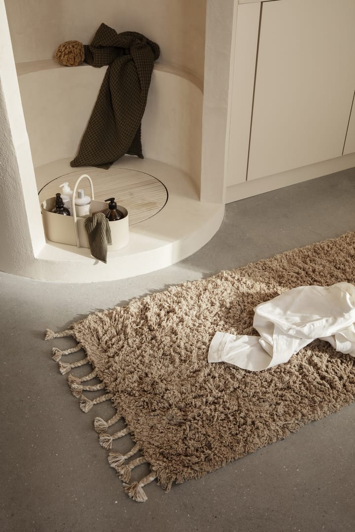 Tapis à poils longs Amass 70x50 cm, White Pepper Ferm Living