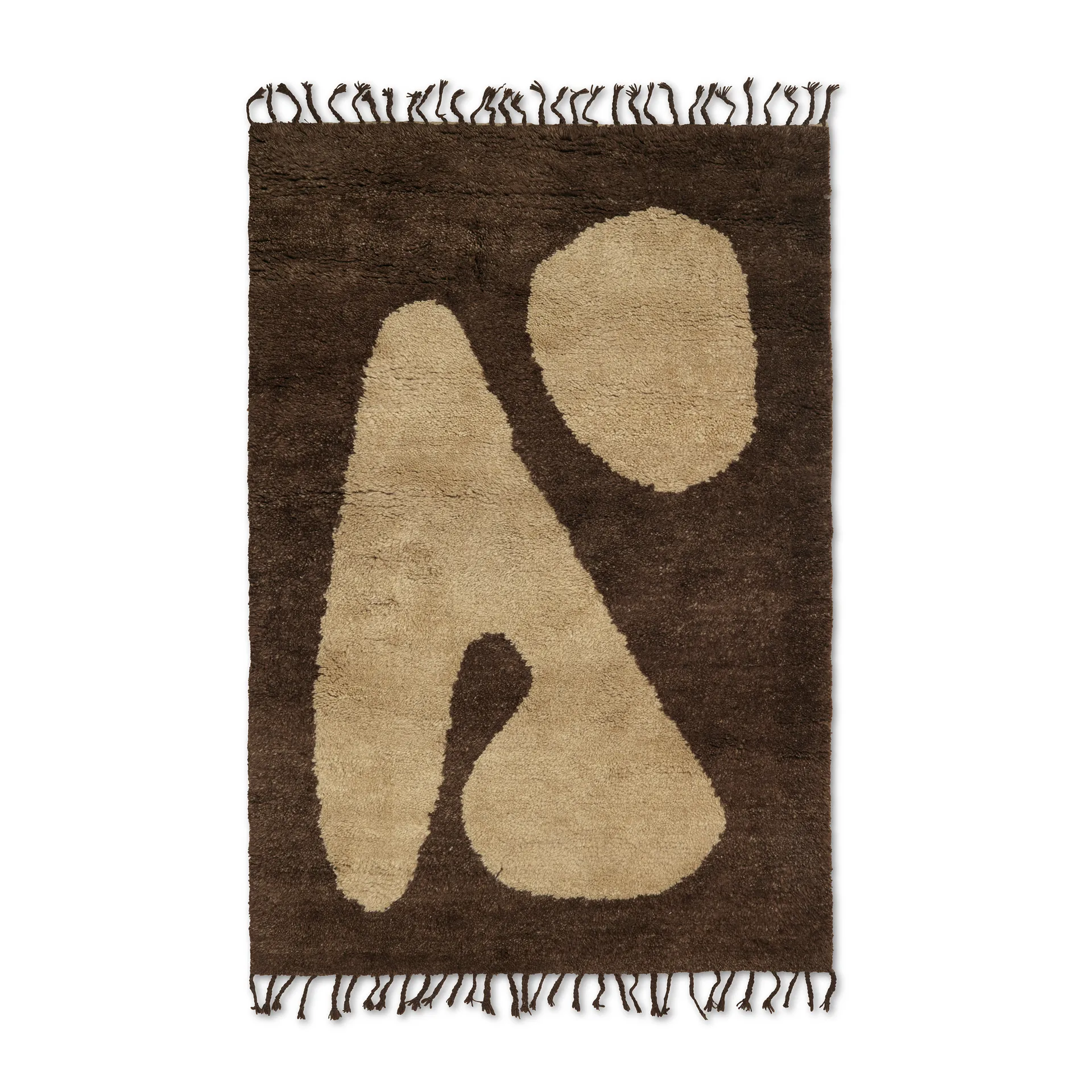 Tapis Abstract Brown Off-white, 120x180 cm Ferm Living