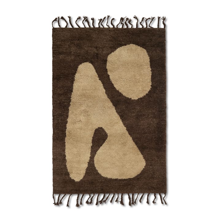 Tapis Abstract Brown Off-white - 80x120 cm - ferm LIVING