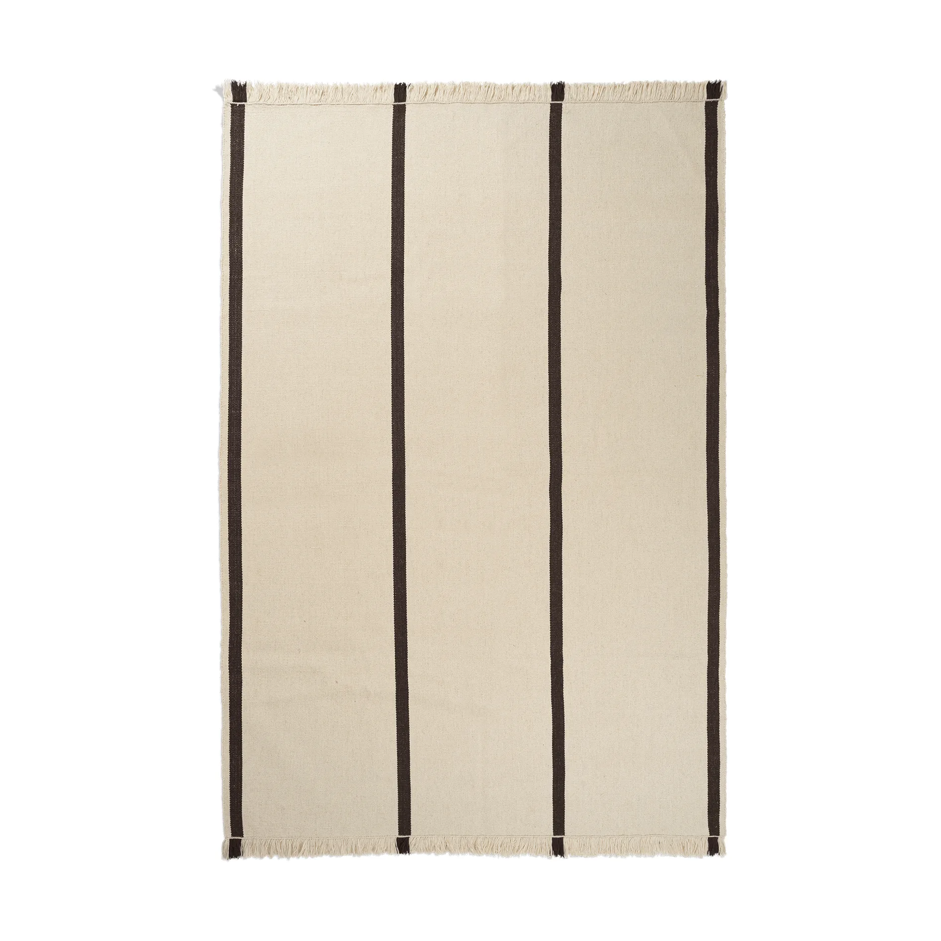 Tapis Calm kelim, Off-white, Coffee, 200x300 cm Ferm Living