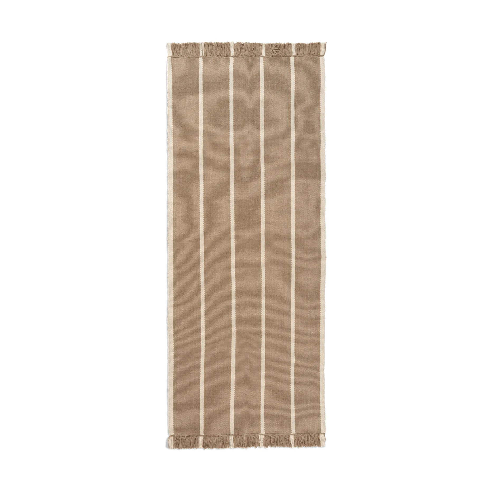 Tapis de couloir Calm kelim, Dark Sand, Off-white, 80x200 cm Ferm Living