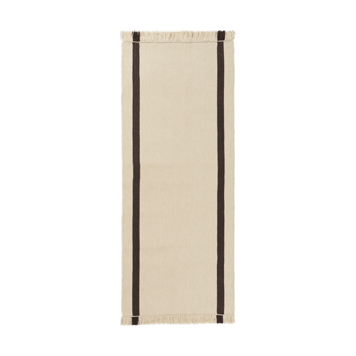 Tapis de couloir Calm kelim - Off-white, Coffee, 80x200 cm - ferm LIVING