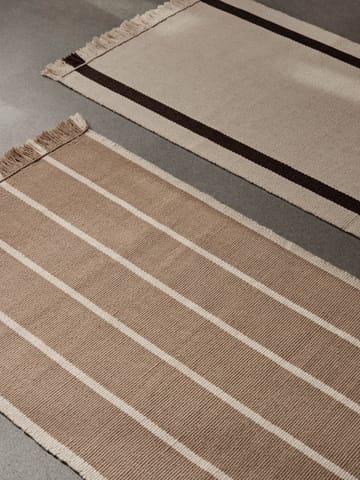 Tapis de couloir Calm kelim - Off-white, Coffee, 80x200 cm - ferm LIVING