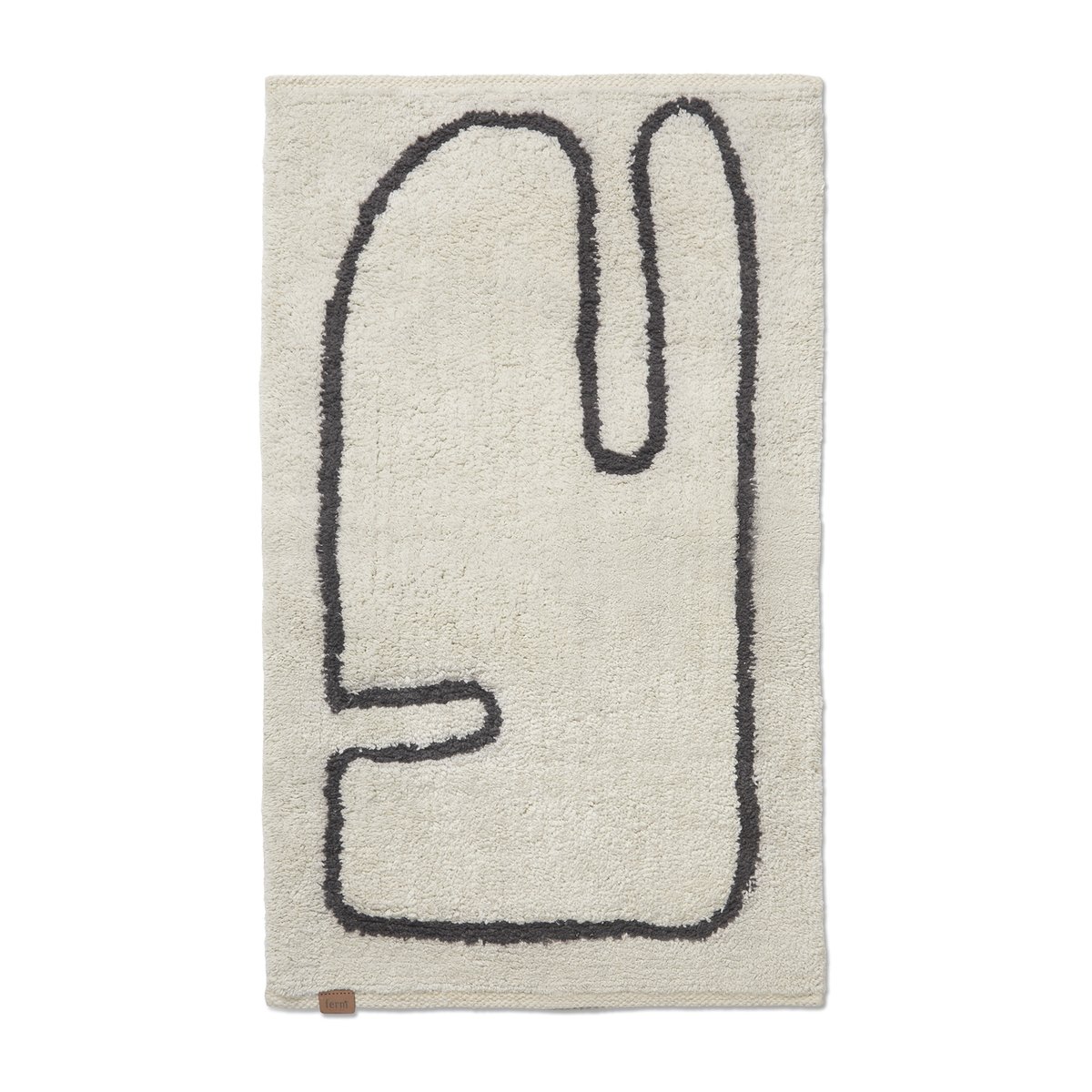 Ferm Living Tapis de salle de bain Lay 50x70 cm Off white-coffee