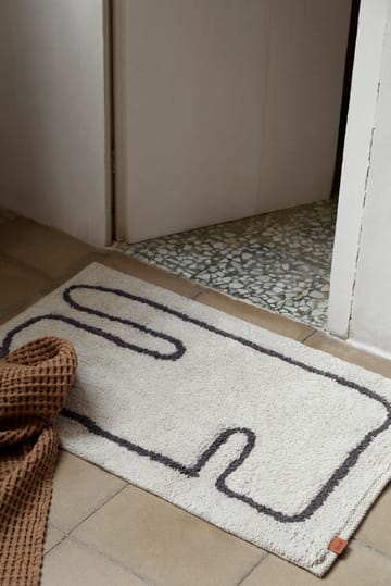 Tapis de salle de bain Lay 50x70 cm  - Off white-coffee - Ferm Living