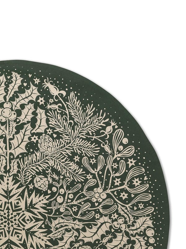 Tapis de sapin de Noël Winter Forest, vert foncé Ferm Living