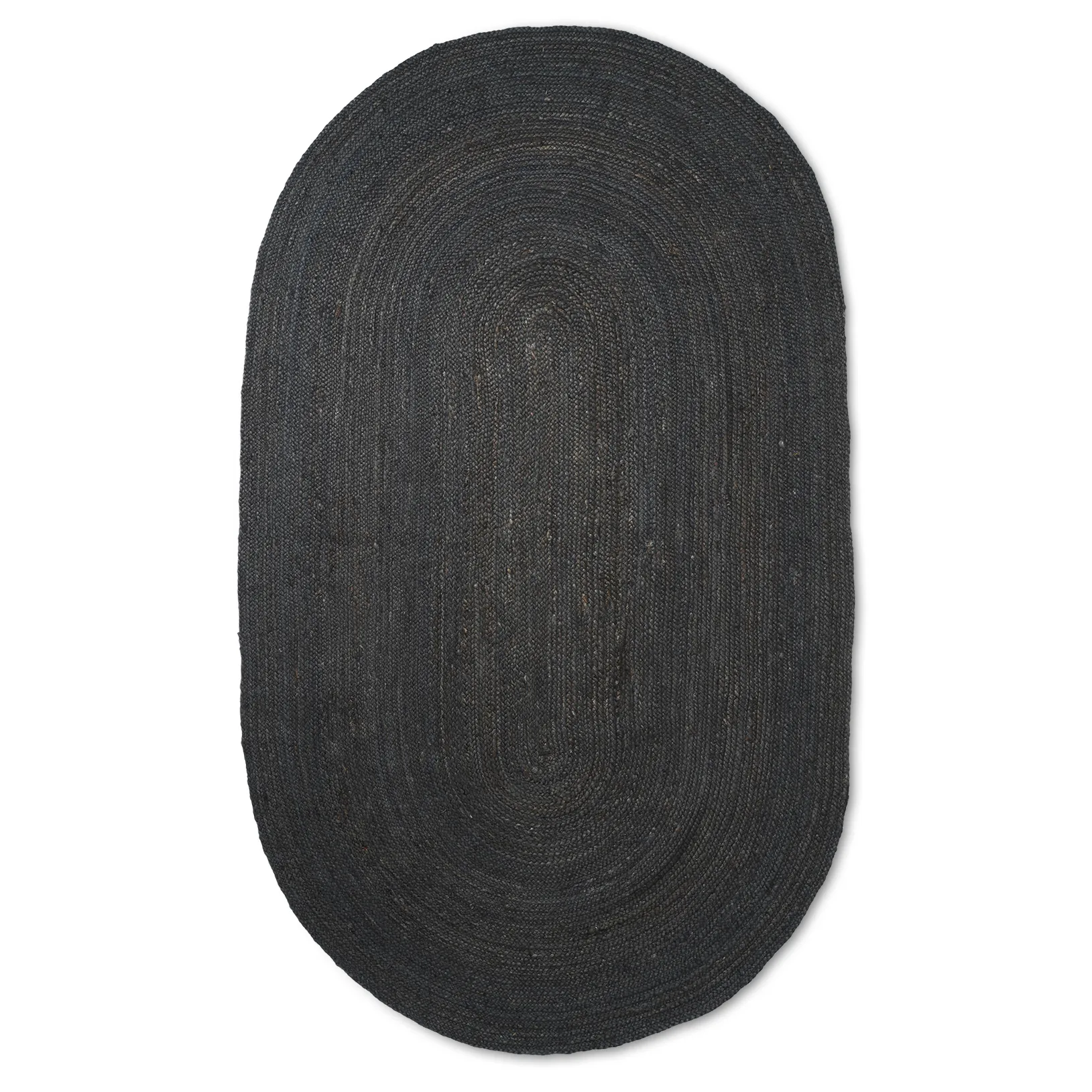 Tapis en jute Eternal Oval Large, Black Ferm Living