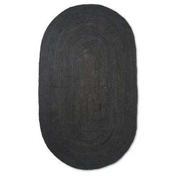 Tapis en jute Eternal Oval Large - Black - Ferm Living