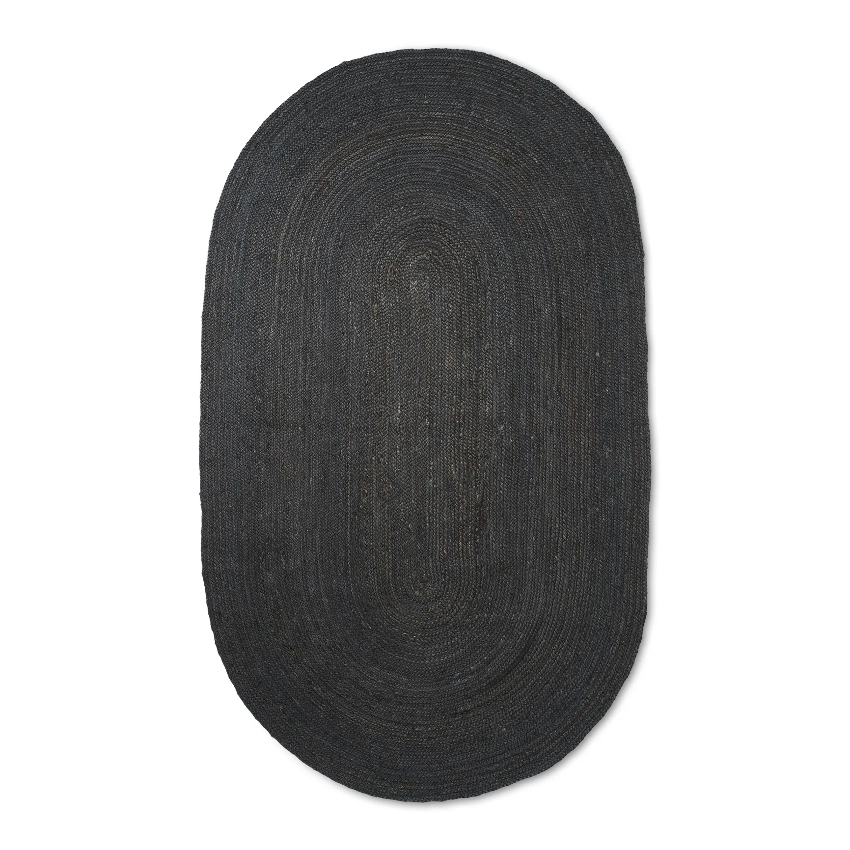 Tapis en jute oval Eternal small, Black Ferm Living
