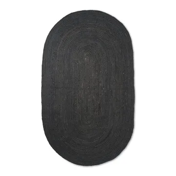 Tapis en jute oval Eternal small - Black - Ferm Living