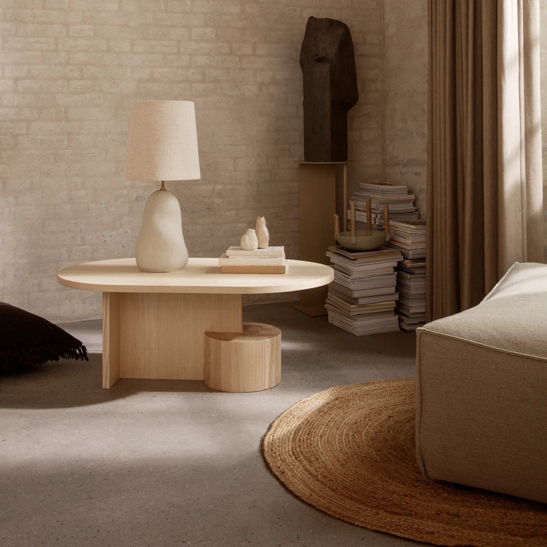 Tapis en jute oval Eternal small, Natural Ferm Living