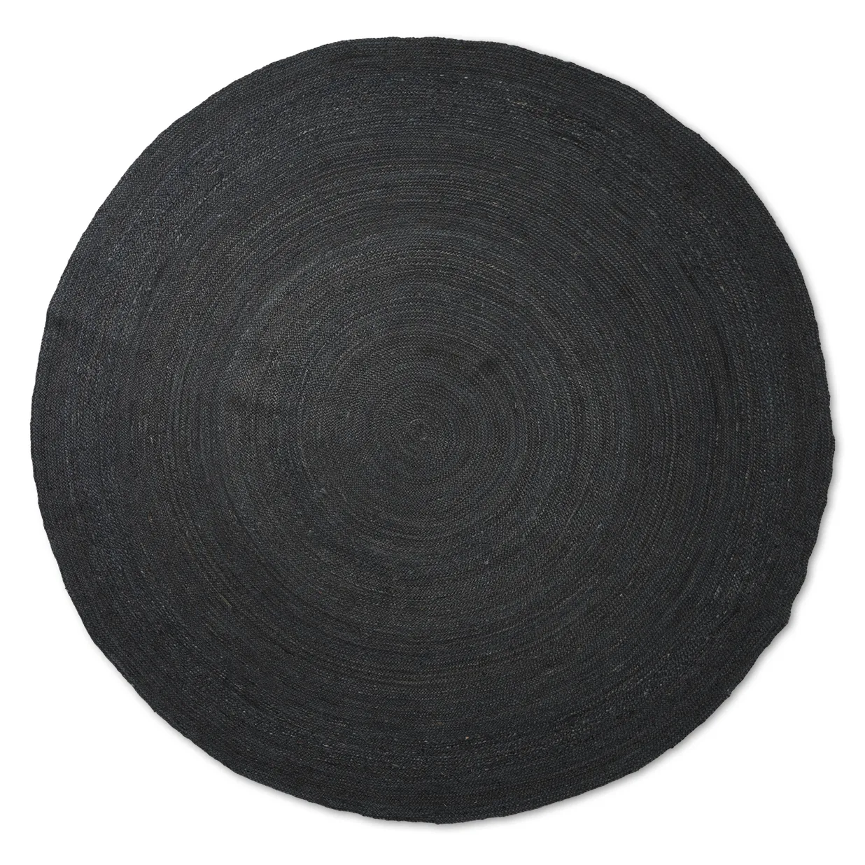 Tapis en jute rond Eternal large, Black Ferm Living