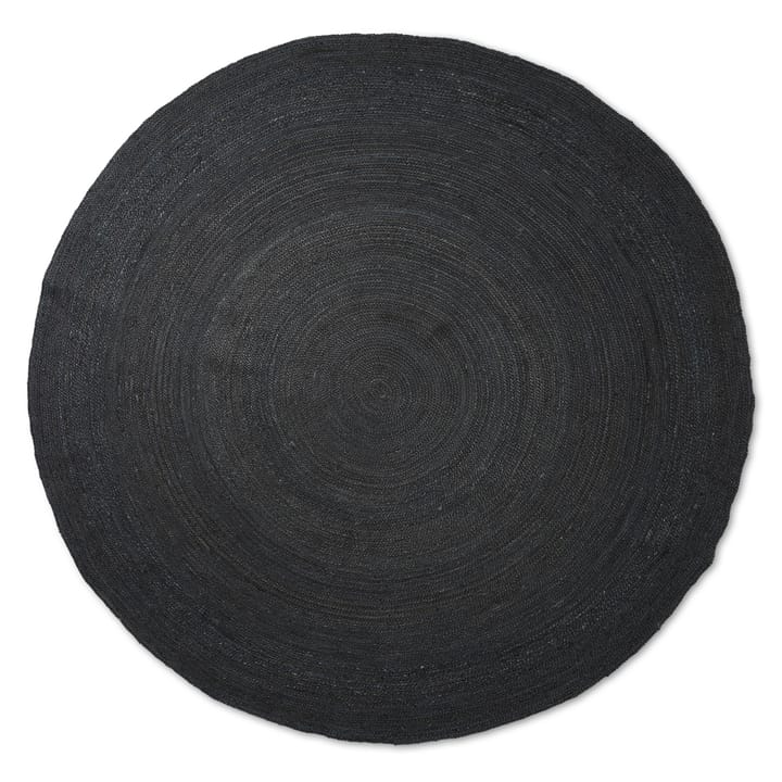 Tapis en jute rond Eternal large - Black - Ferm LIVING