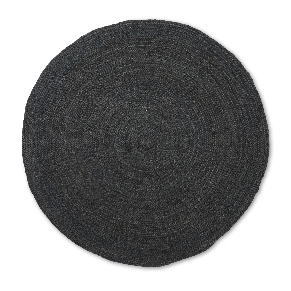 Tapis en jute rond Eternal small, Black Ferm Living