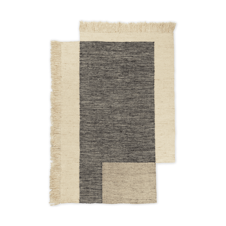 Tapis en laine Counter - Charbon-Blanc cassé, 140x200 cm - ferm LIVING