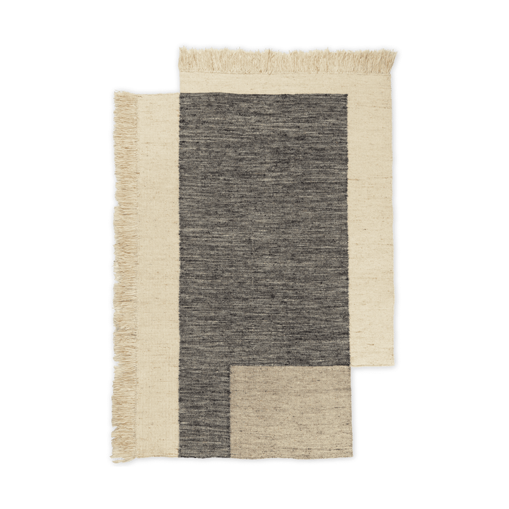 Tapis en laine Counter - Charbon-Blanc cassé, 140x200 cm - Ferm LIVING