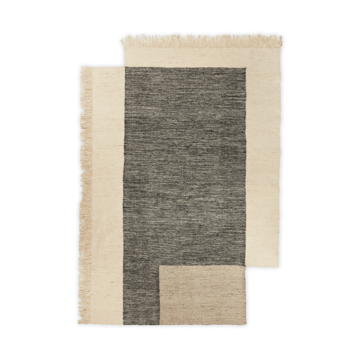 Tapis en laine Counter - Charbon-Blanc cassé, 200x300 cm - ferm LIVING