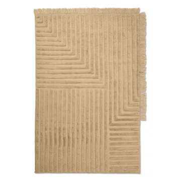 Tapis en laine Crease 140x200 cm - Light Sable - Ferm Living