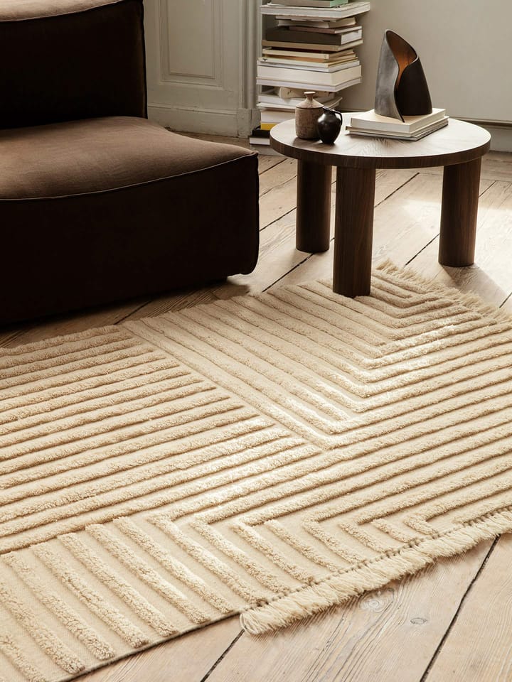 Tapis en laine Crease 140x200 cm, Light Sable Ferm Living