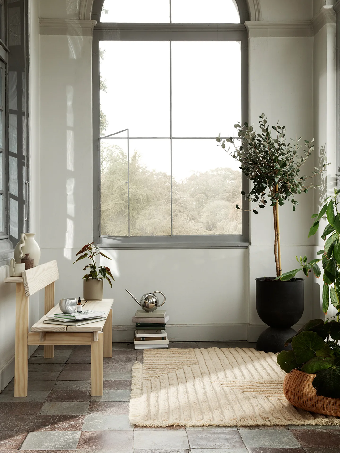 Tapis en laine Crease 160x250 cm, Light sand Ferm Living