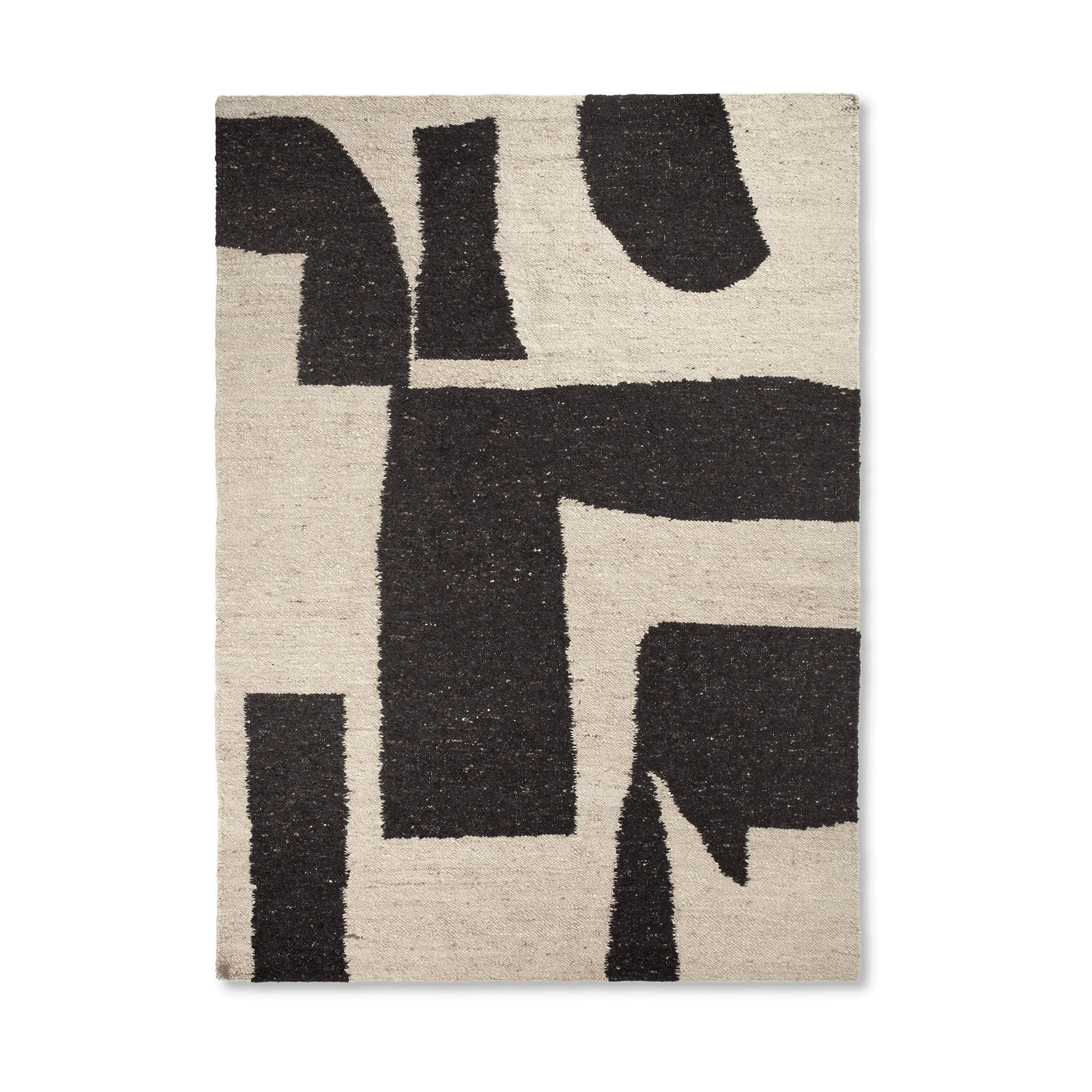 Tapis en laine Piece, Blanc cassé-café, 200x300 cm Ferm Living