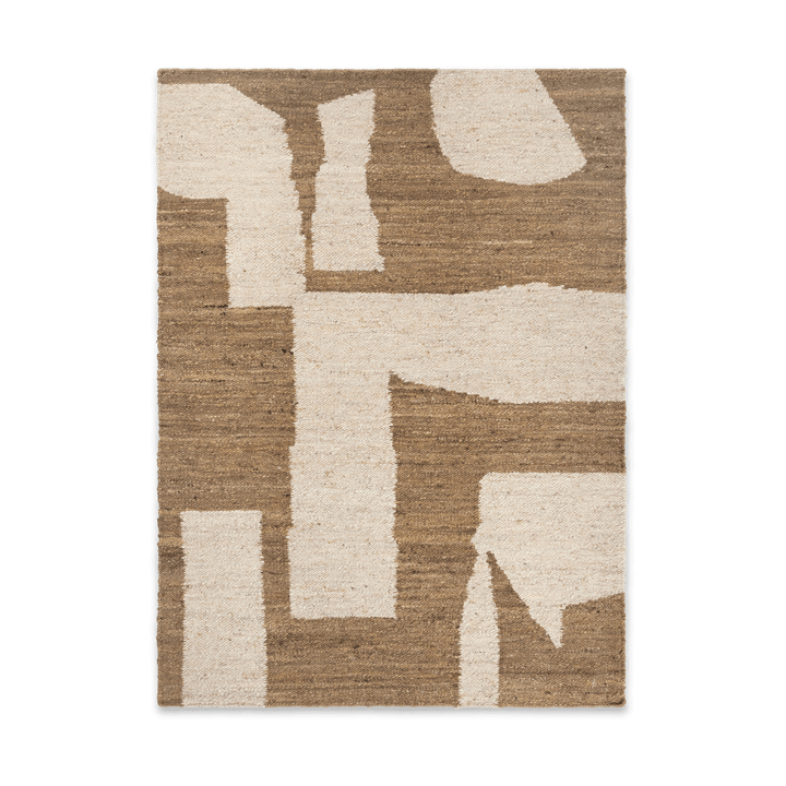 Tapis en laine Piece - Off-white-Toffee, 140x200 cm - ferm LIVING