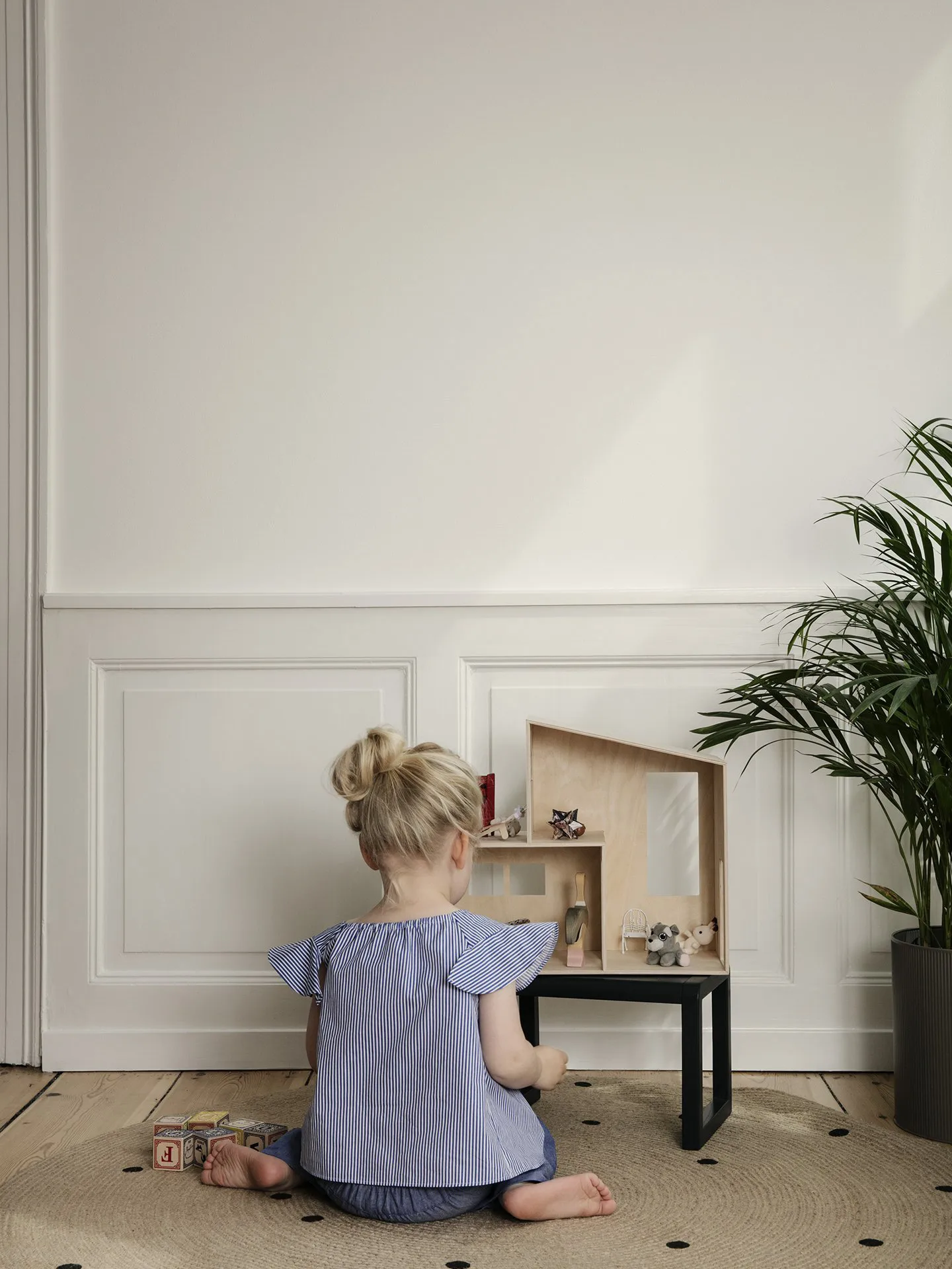 Tapis Ferm Living rond Ø130 cm, Black dots Ferm Living