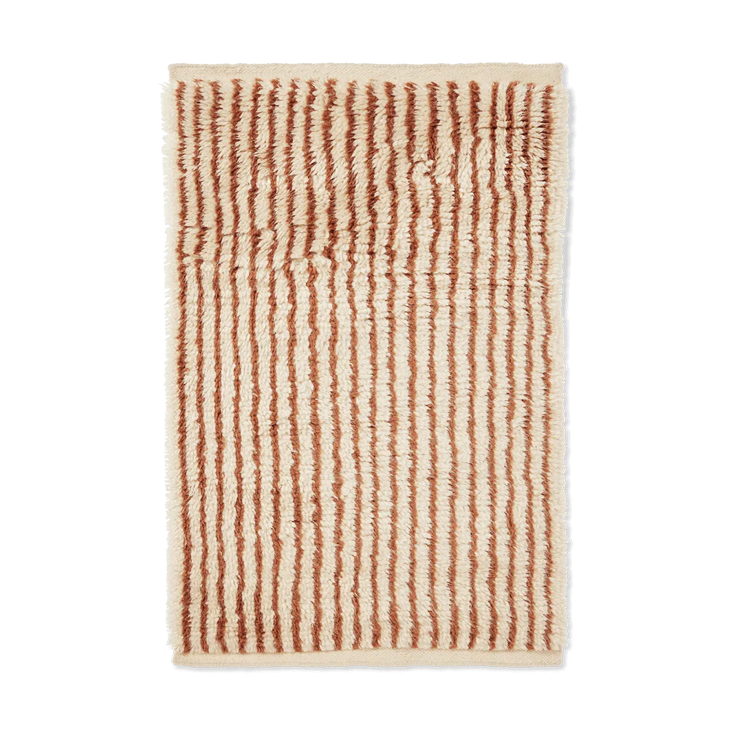 Tapis Kami, Off white-red brown, 80x120 cm Ferm Living