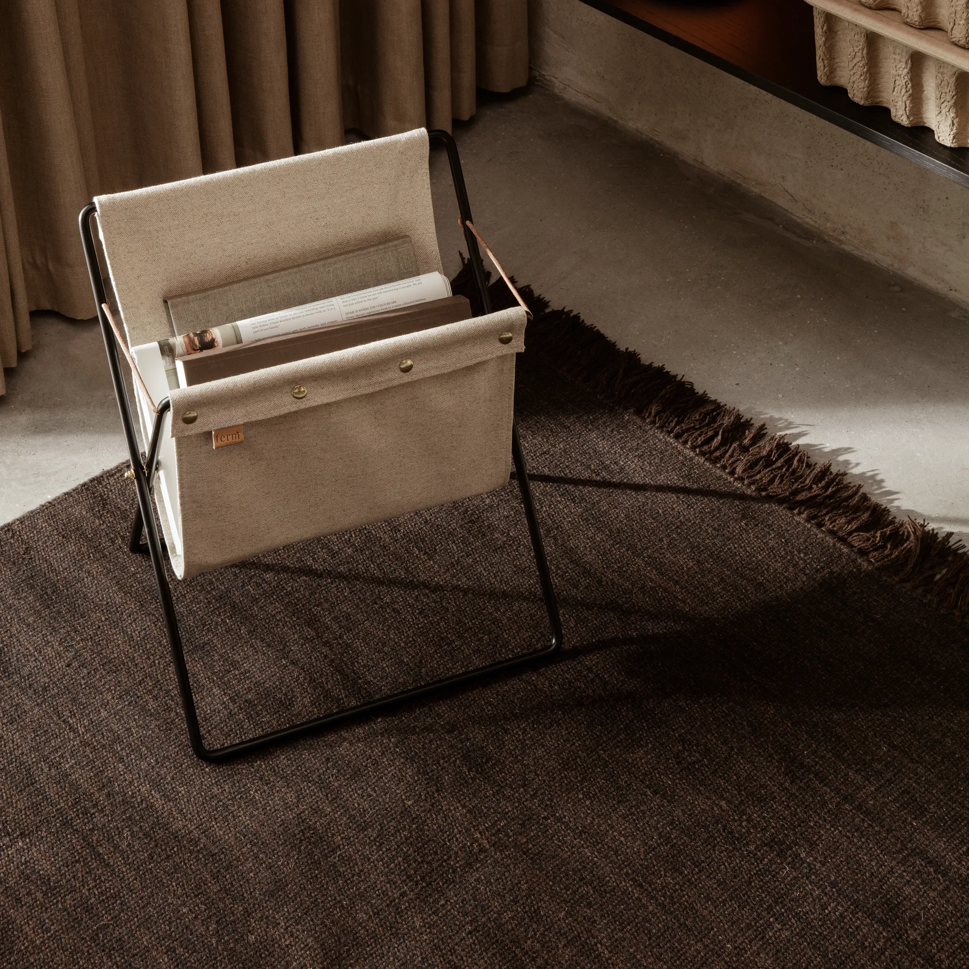 Tapis Kelim 240x240 cm, Dark melange Ferm Living