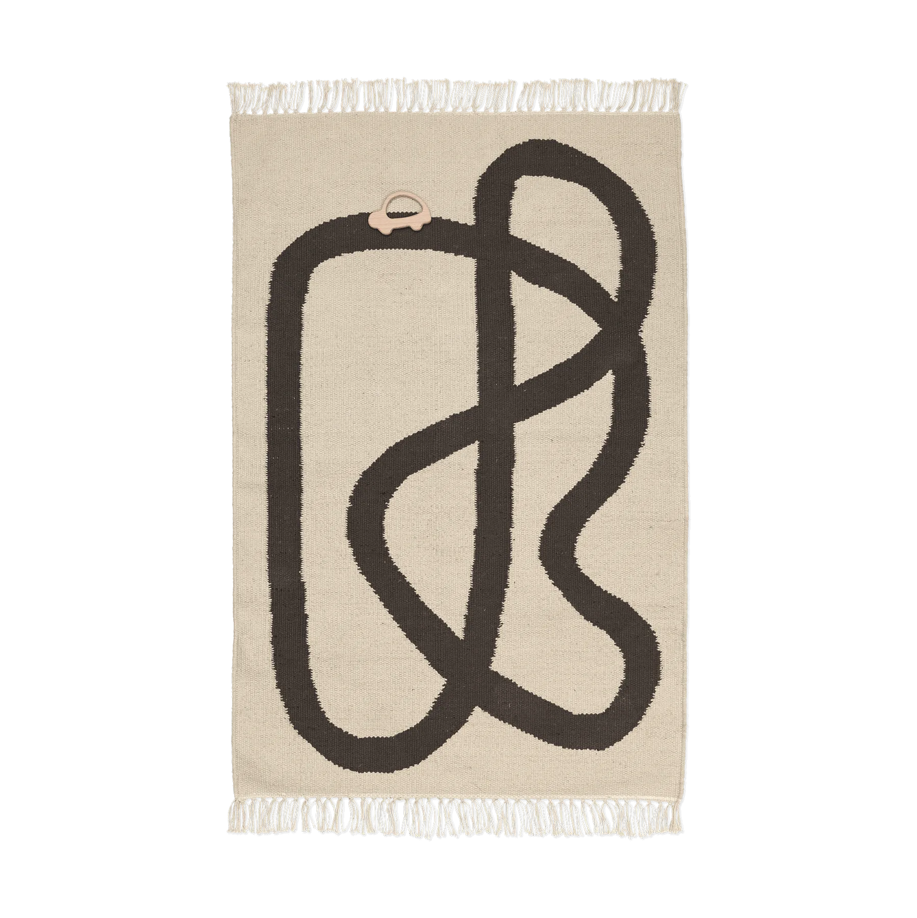 Tapis Lane 70x105 cm, Blanc cassé-Chocolat Ferm Living