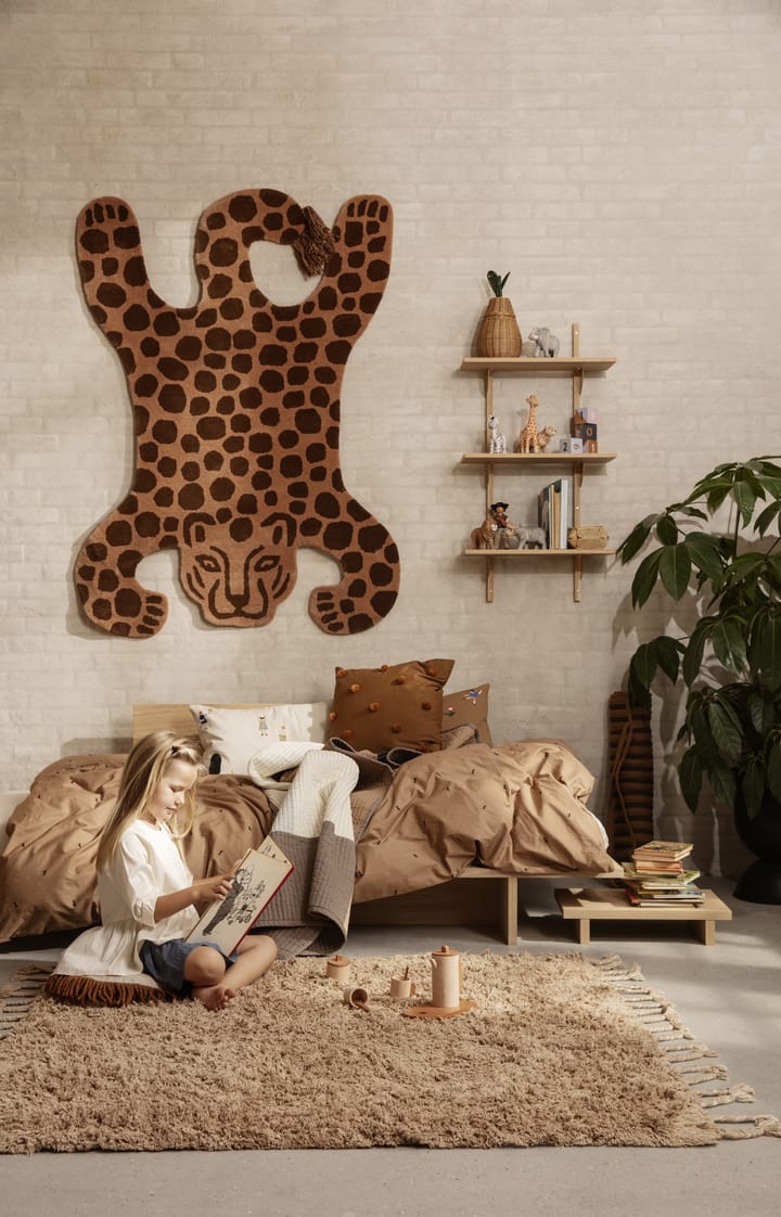 Tapis long pile Amass 140x140 cm, White Pepper Ferm Living