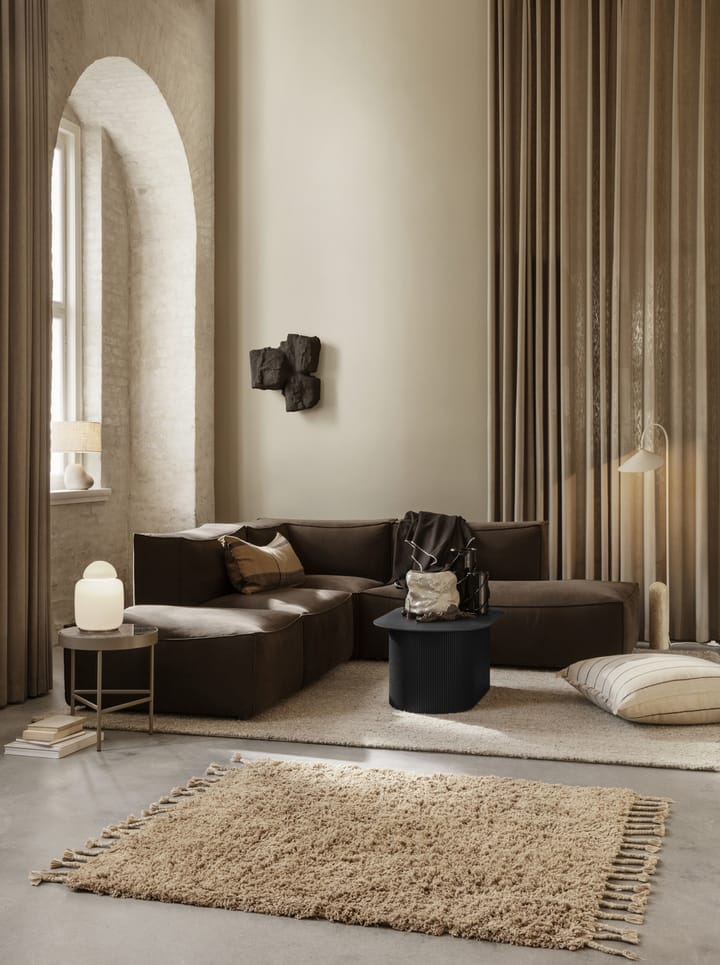 Tapis long pile Amass 140x140 cm, White Pepper Ferm Living