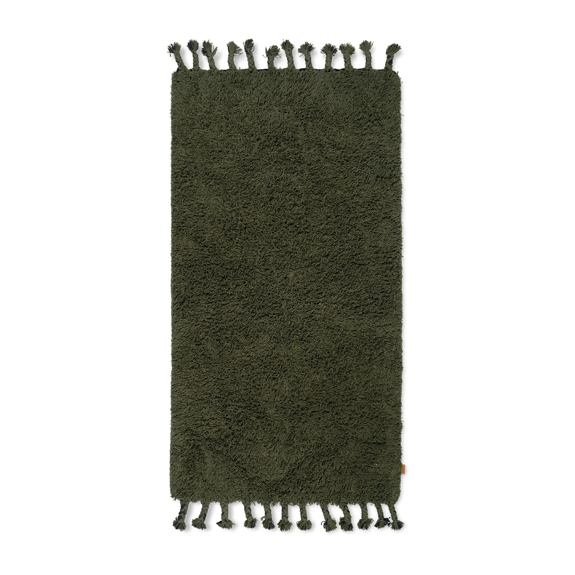 Tapis long pile Amass 70x140 cm, Olive Ferm Living