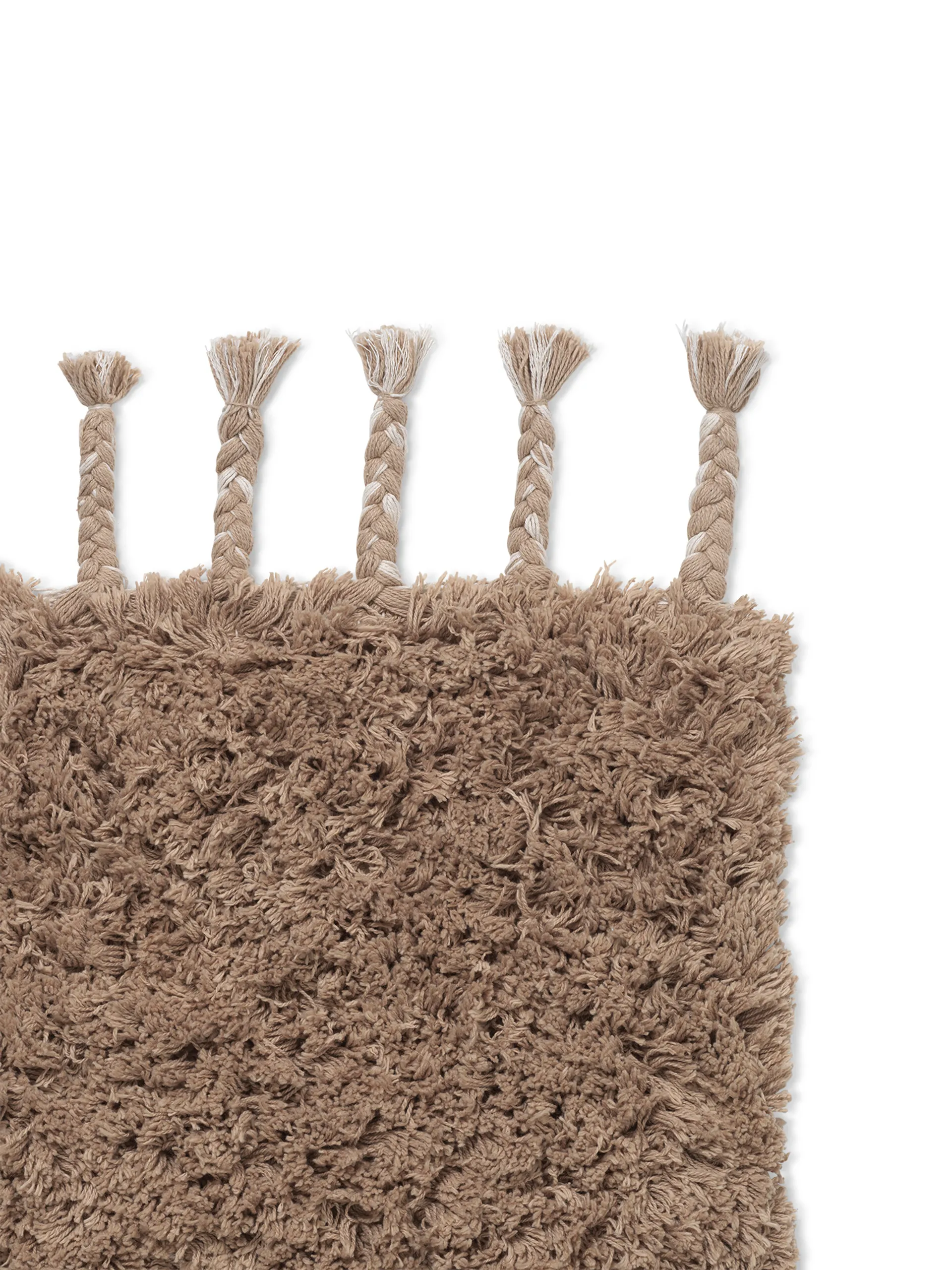 Tapis long pile Amass 70x140 cm, White Pepper Ferm Living