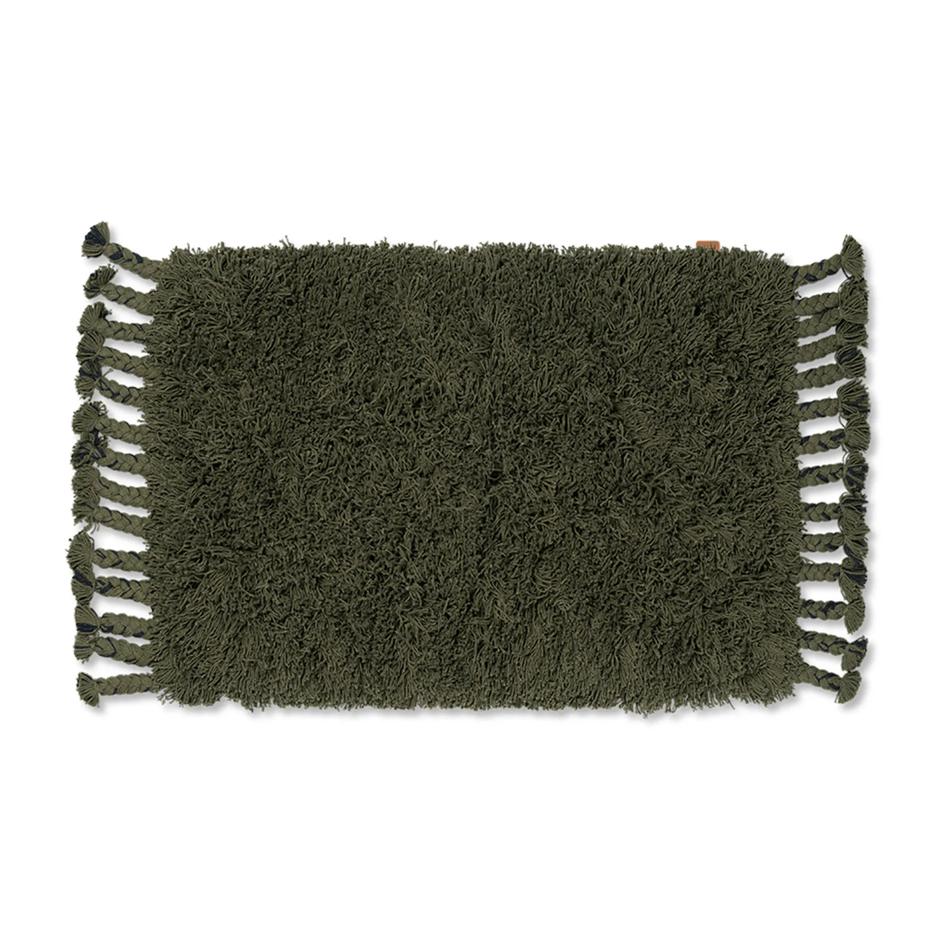 Tapis long pile Amass 70x50 cm, Olive Ferm Living