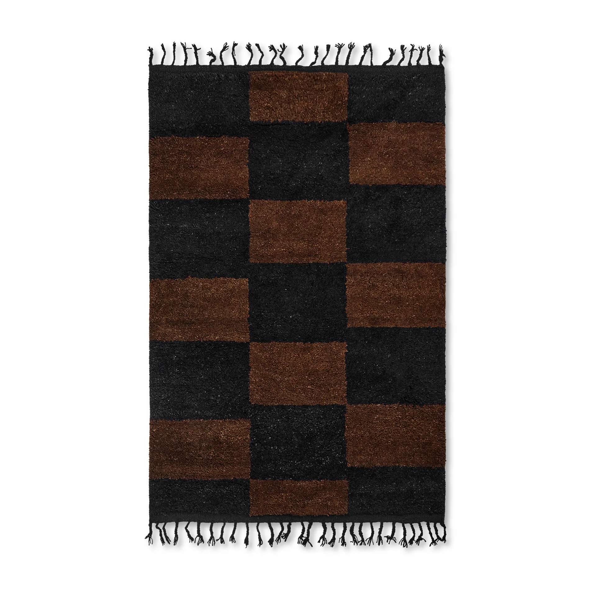 Tapis noué à la main Mara 120x180 cm, Black-chocolate Ferm Living