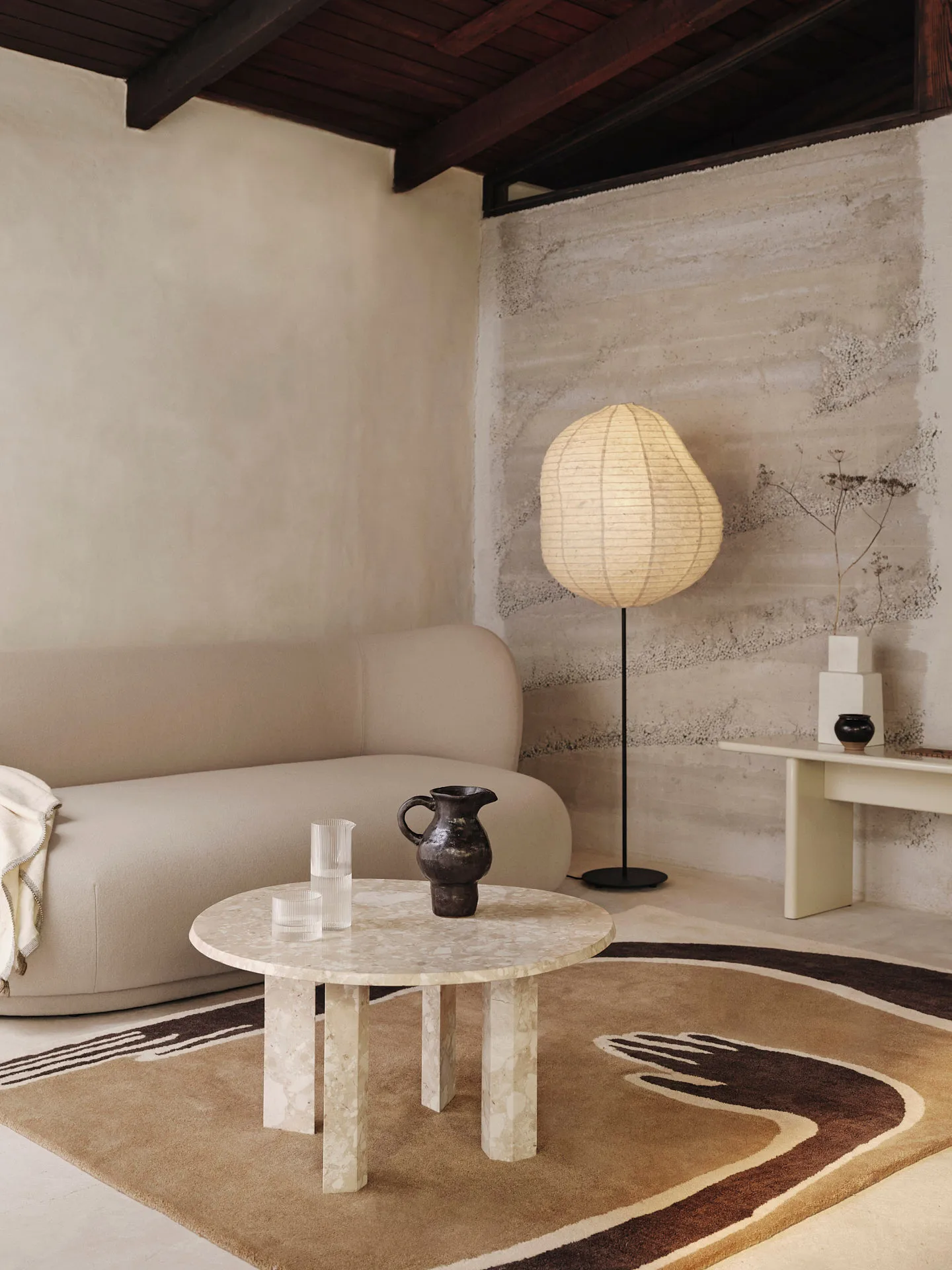 Tapis Pose, Coffee-off white, 140x200 cm Ferm Living