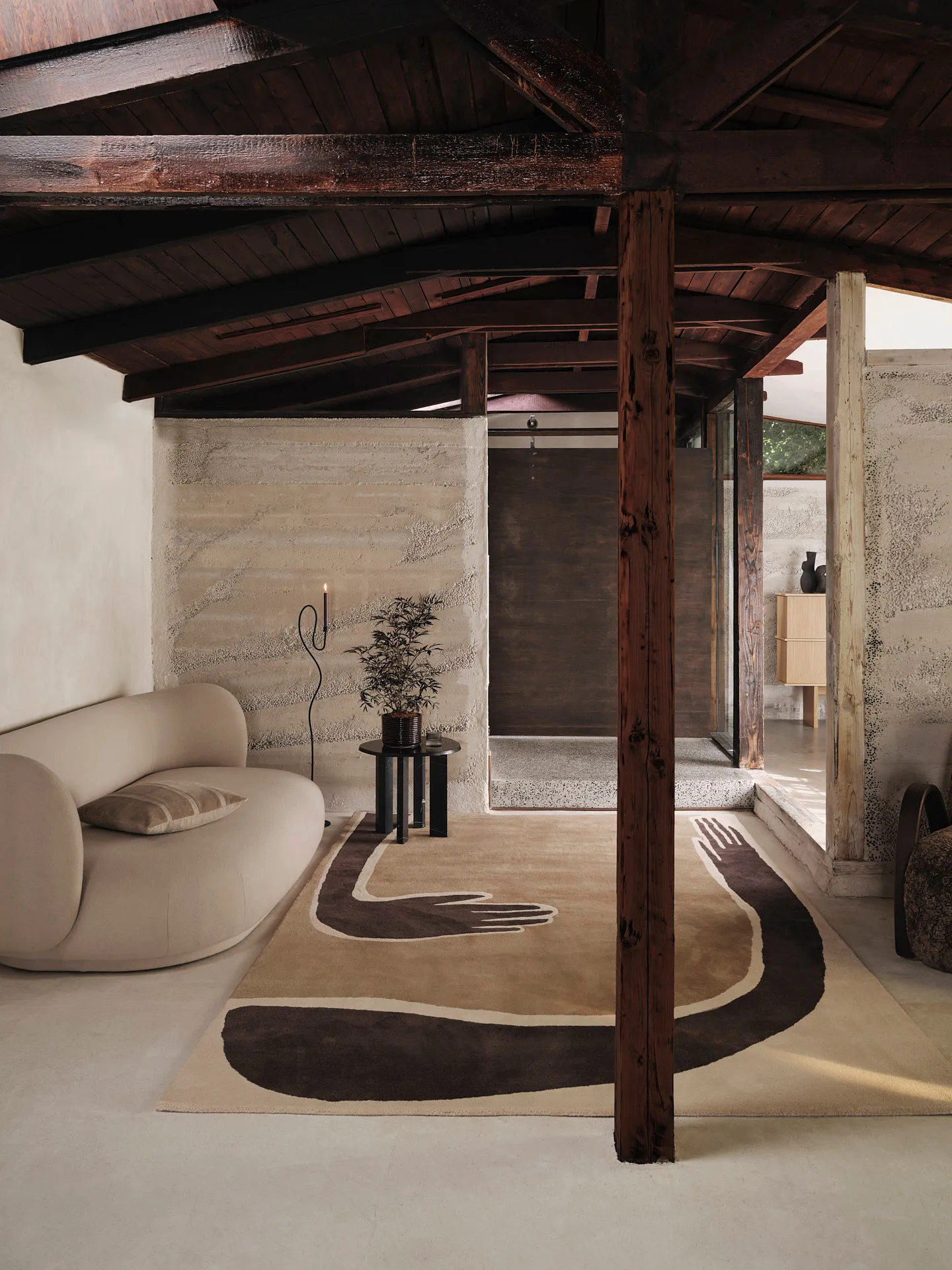 Tapis Pose, Coffee-off white, 200x300 cm Ferm Living